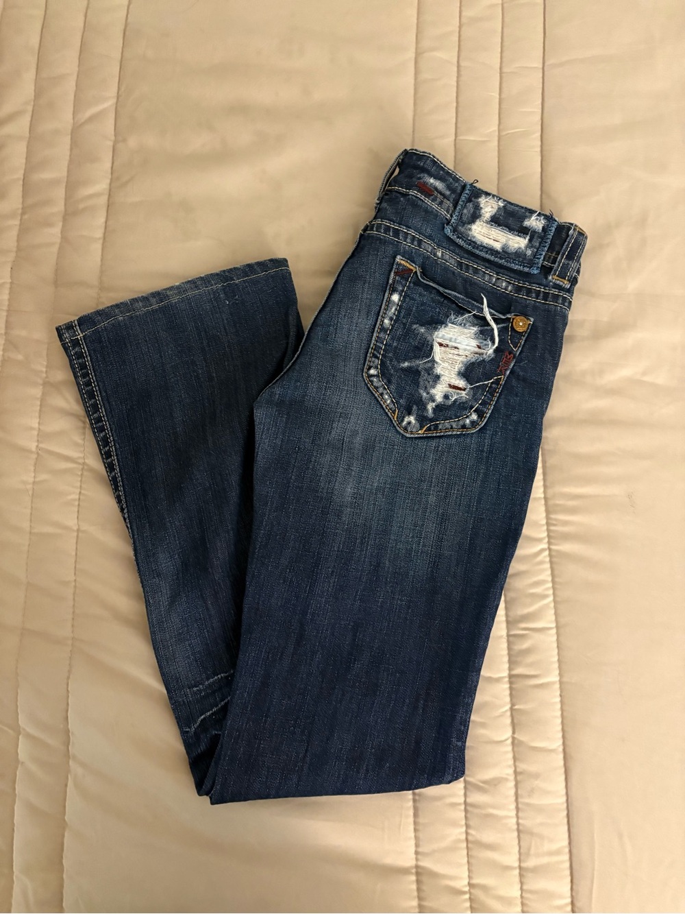 Mek Denim Y2K 2000s Low Rise Bootcut Jeans